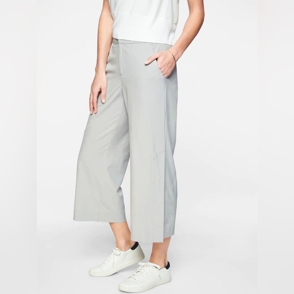 ATHLETA,Tribeca Crop Wide-Leg, Snap -Side Pants,Excellent Condition, Clay,Size 2 - Picture 2 of 13